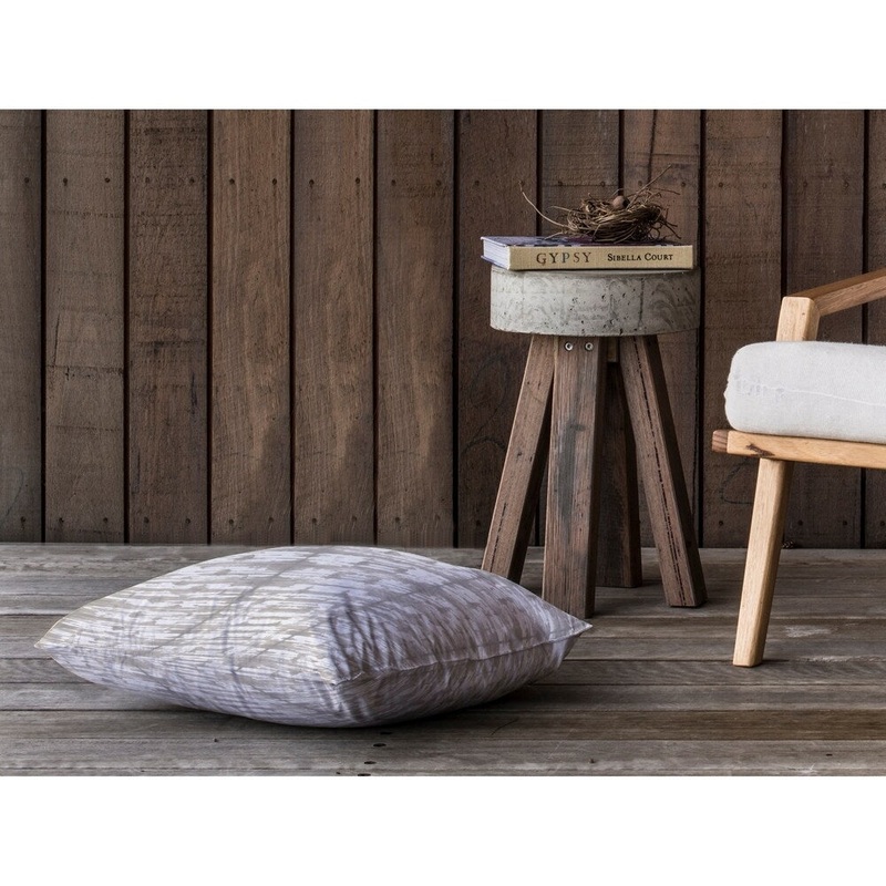 XRAY SHIBORI BEIGE Floor Pillow By Kavka Designs