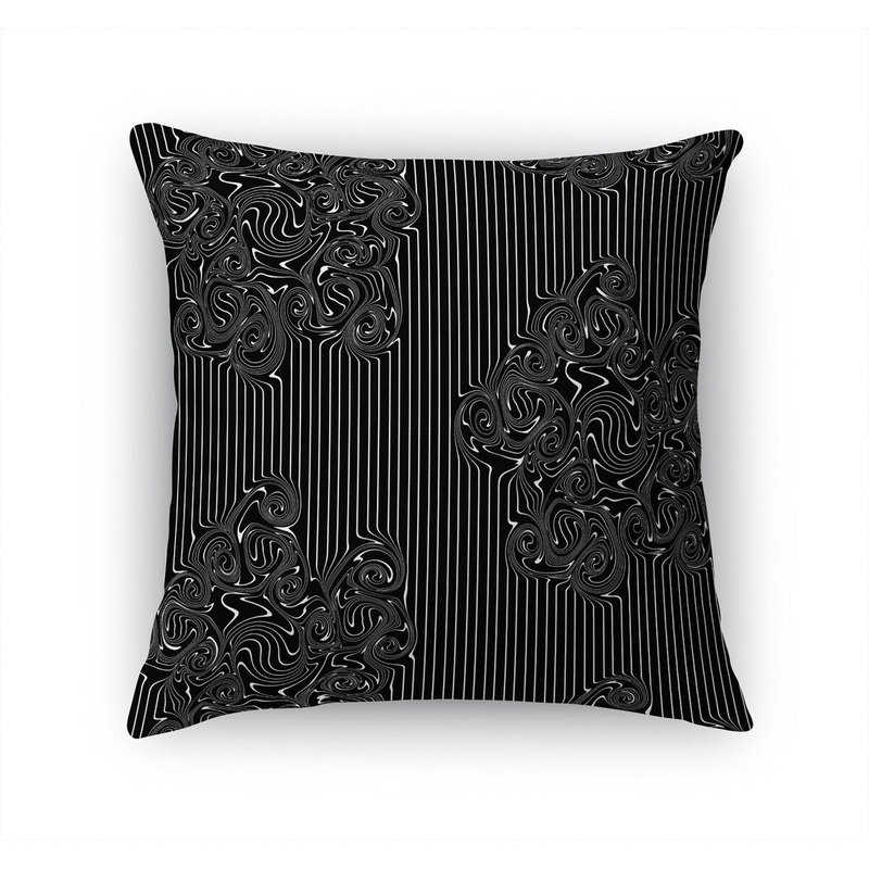 SWIRLY DOTS CHARCOAL Accent Pillow by Kavka Designs
