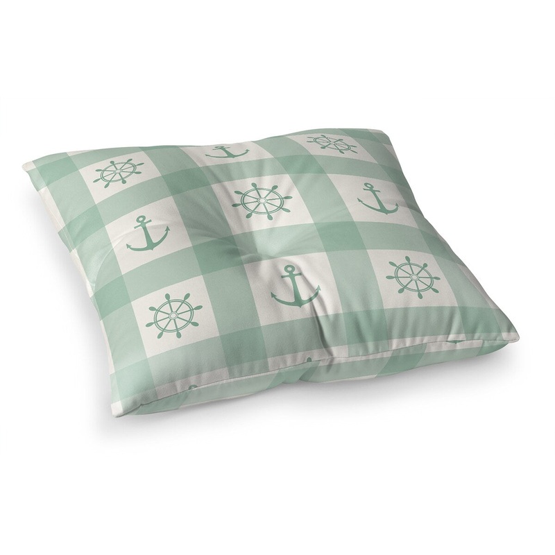 ANCHOR GALORE MINT Floor Pillow By Kavka Designs