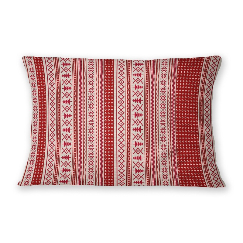 ASPEN TREE RED Linen Throw Pillow By Jenny Lund