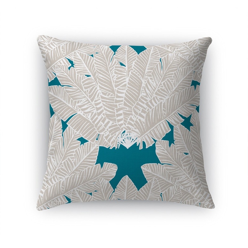 BANANA LEAVES TEAL Accent Pillow by Kavka Designs