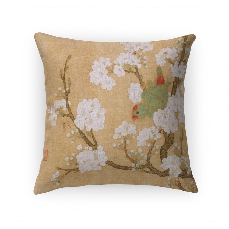 ZINNIA Linen Throw Pillow By Marina Gutierrez