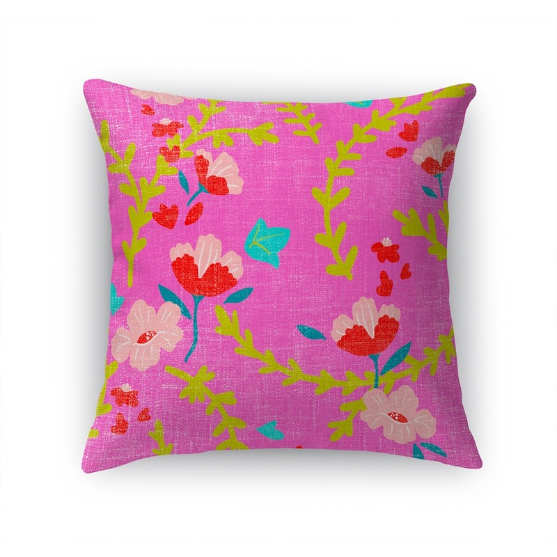 ADELAIDE FLORAL FUCHSIA Accent Pillow by Kavka Designs