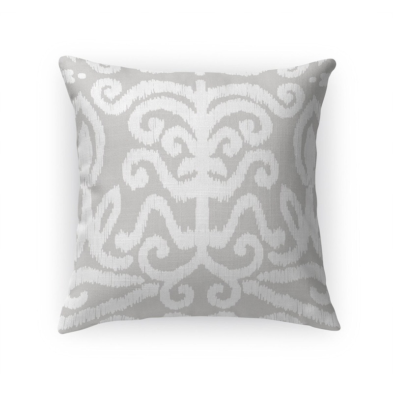 BETHANY BOHO GREY Linen Throw Pillow By Kavka Designs