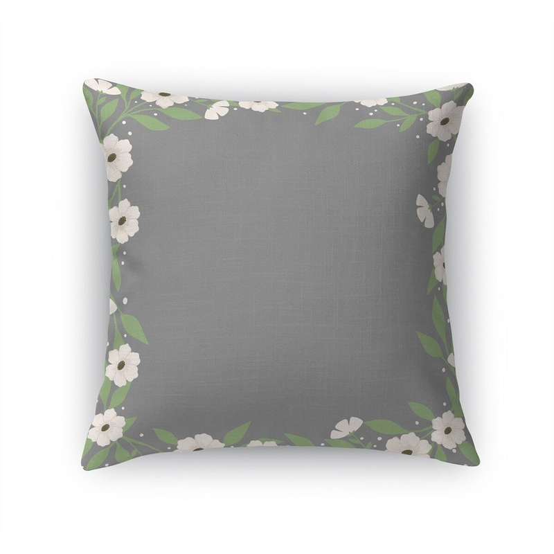 SUMMERTIME GREY SQUARE Accent Pillow by Kavka Designs