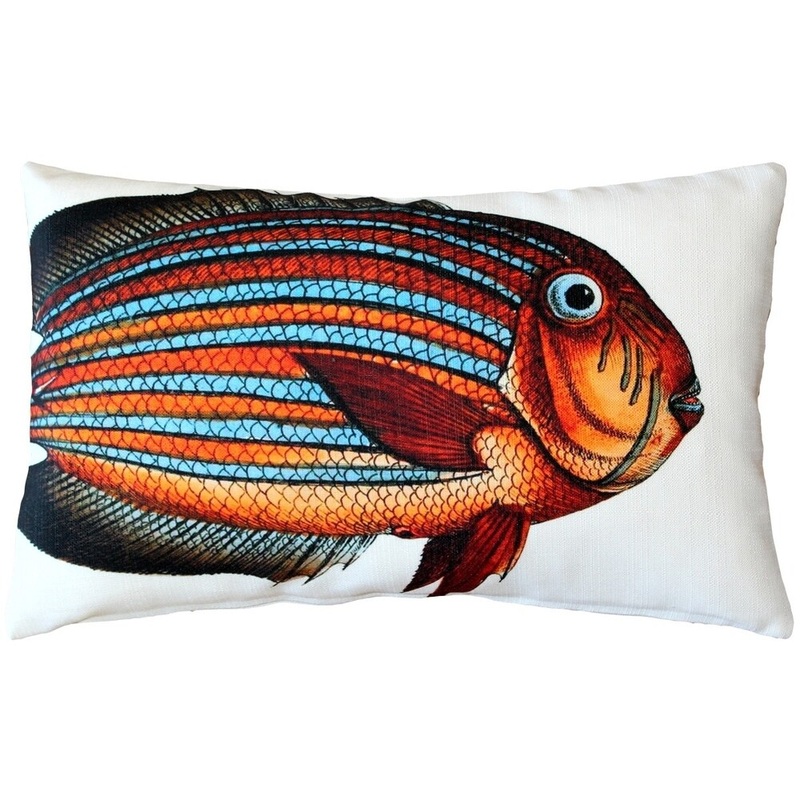 Surgeonfish Fish 12x19 Throw Pillow with Polyfill Insert