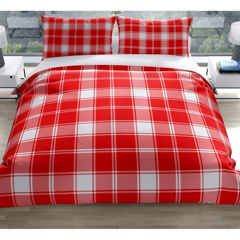 VINTAGE RED PLAID Pillow Case By Kavka Designs