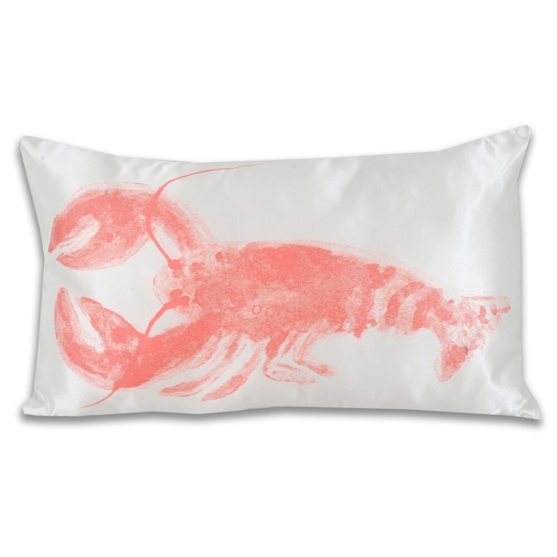 Water Color Lobster 12x20-inch Throw Pillow