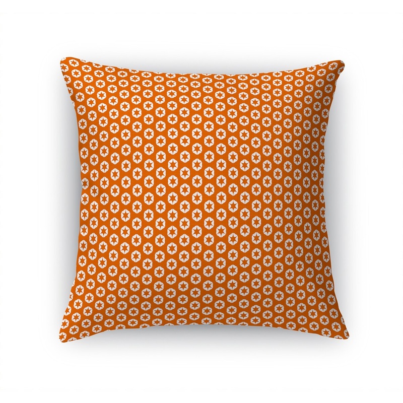 STAR POWER ORANGE Accent Pillow by Terri Ellis