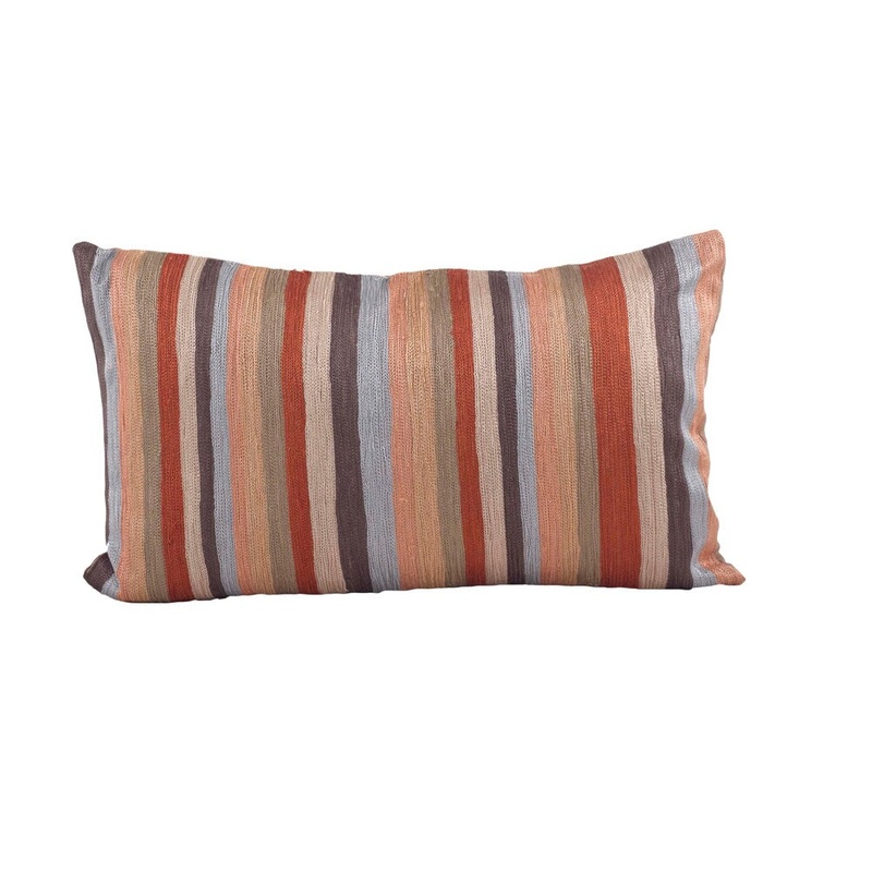 Striped Design Down Filled Decorative Throw Pillow