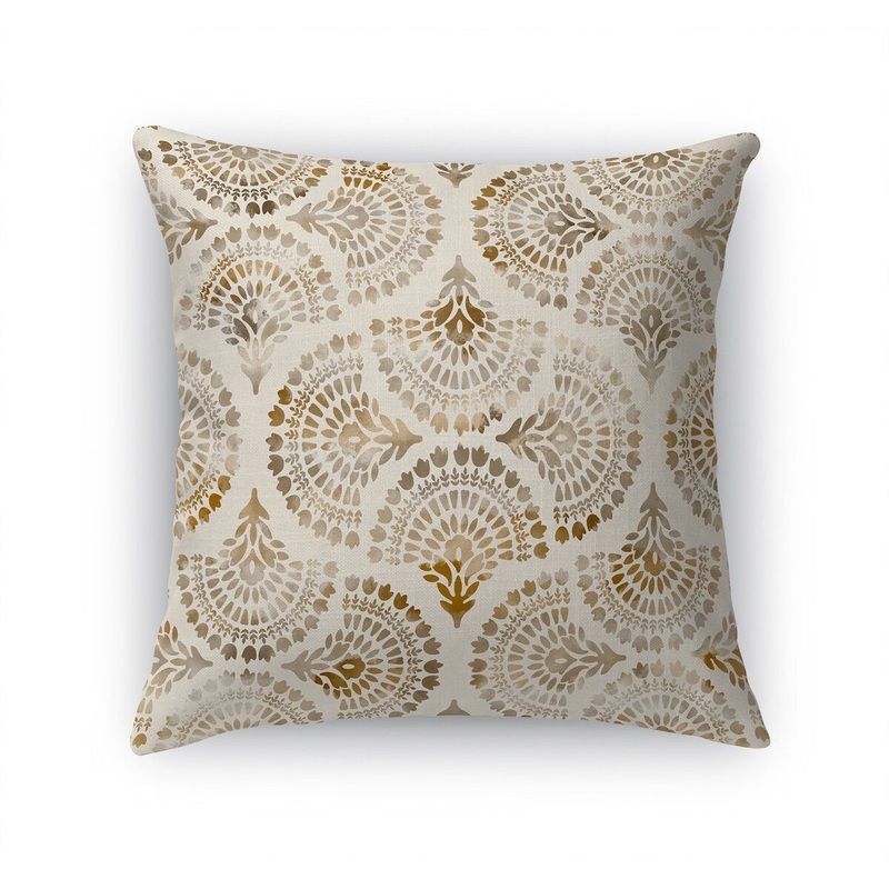 WATERCOLOR FAN BROWN Accent Pillow by Kavka Designs
