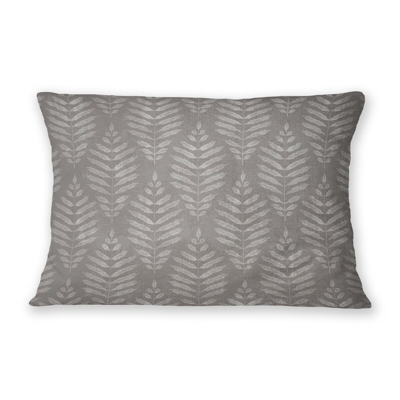 WATERCOLOR FERN REPEAT TAUPE Linen Throw Pillow By Jenny Lund