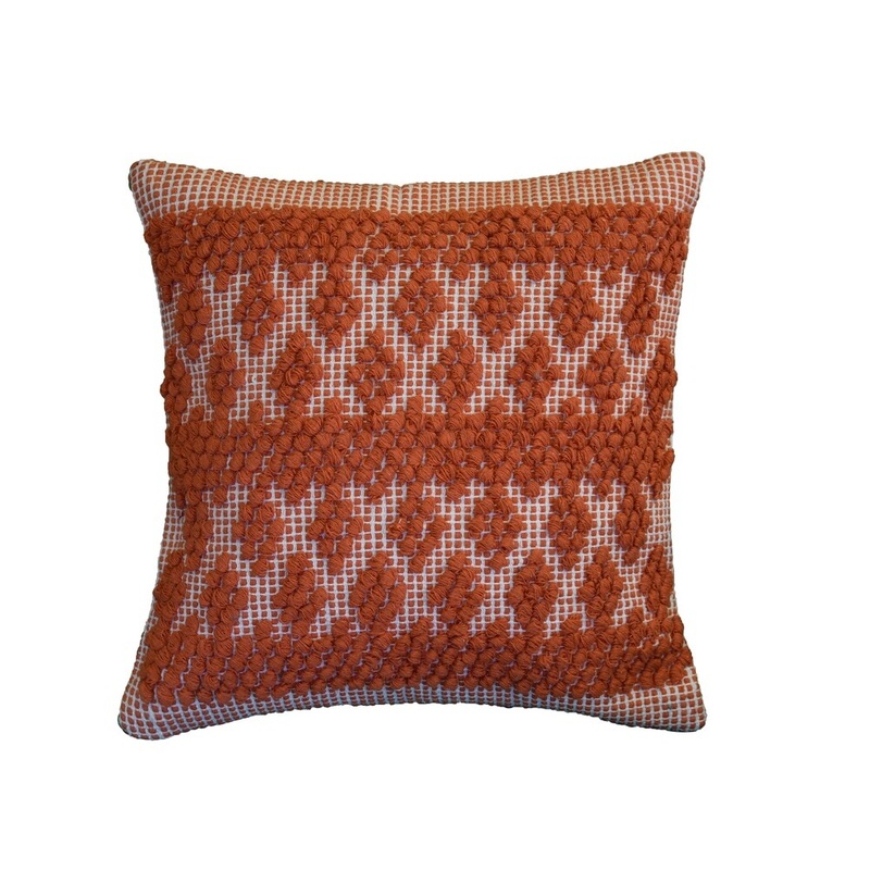 AM Home Orange Heritage Boho Pillow, Poly Fill Insert, 18" x 18"
