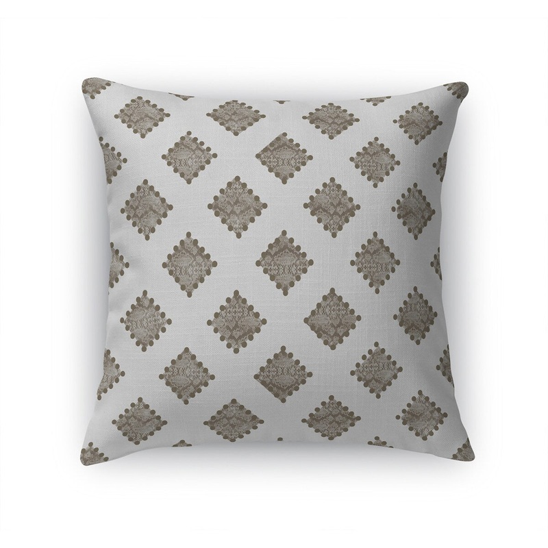 SNAKE DIAMOND BROWN Accent Pillow by Kavka Designs