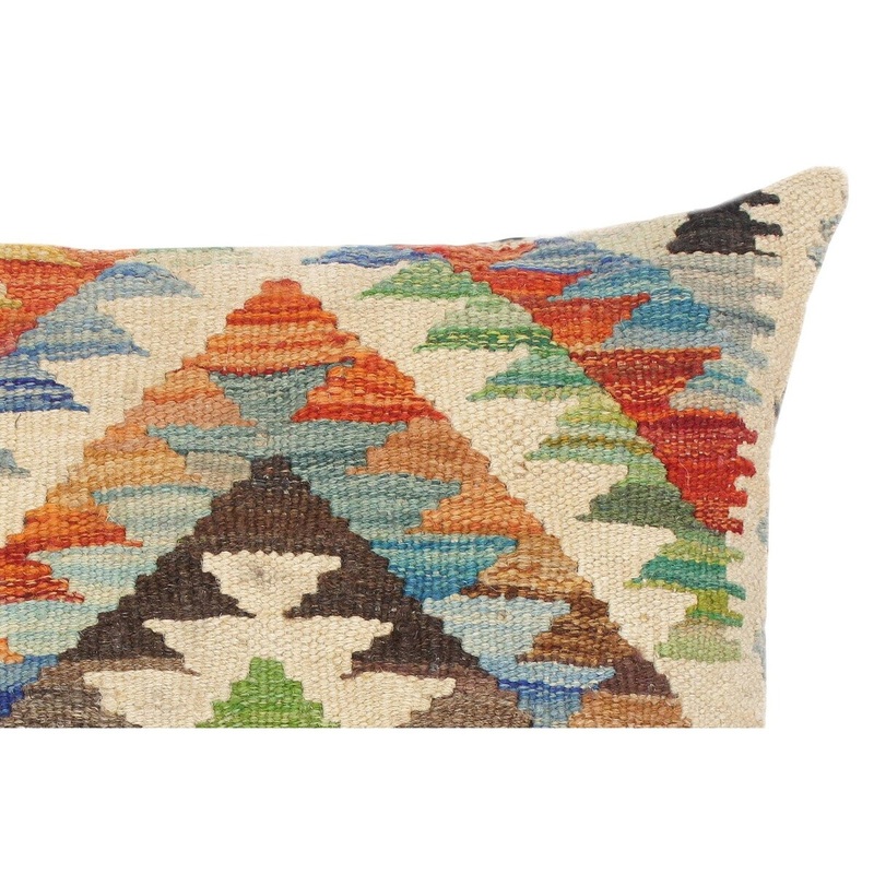 Southwestern Rosamari Hand-Woven Turkish Kilim Pillow 18 in. x 18 in.