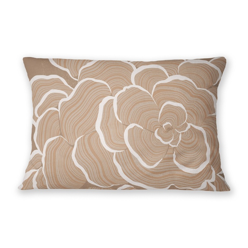 TURKEY TAIL TERRACOTTA Lumbar Pillow By Jenny Lund