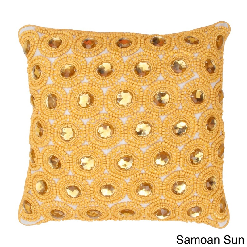 Weinstein Gemstone Embellished Throw Pillow