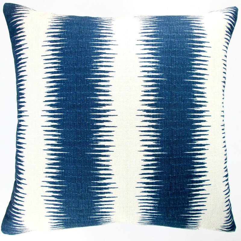 Artisan Pillows Indoor 20-inch Navy Blue Striped Modern Geometric Accent Throw Pillow Cover