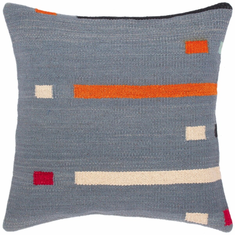 Shabby Chic Sona Hand Woven Turkish Kilim Pillow 18 in. x 18 in.