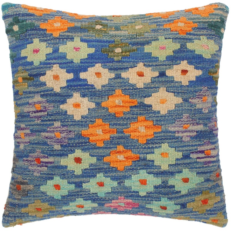Southwestern Angel Hand-Woven Turkish Kilim Pillow 18 in. x 18 in.