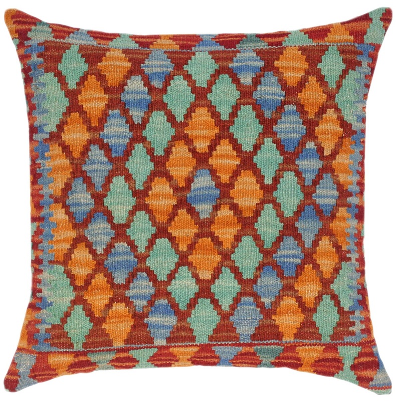 Southwestern Sophie Hand-Woven Turkish Kilim Pillow 18 in. x 18 in.