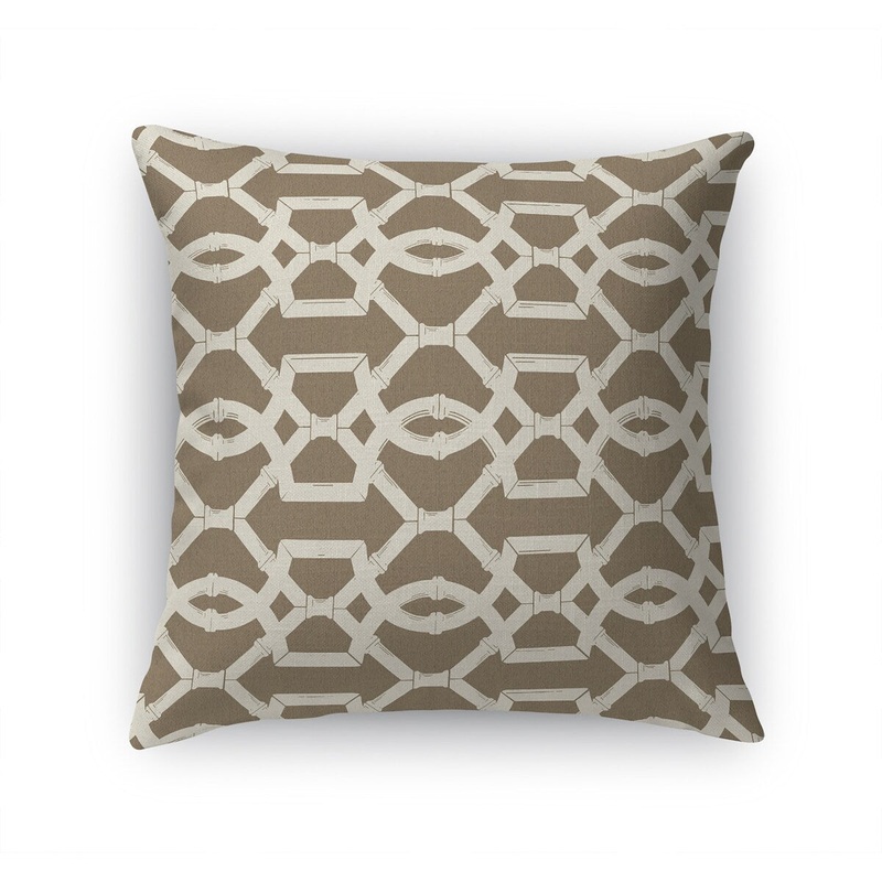 BAMBOO LATTICE BROWN Accent Pillow by Kavka Designs