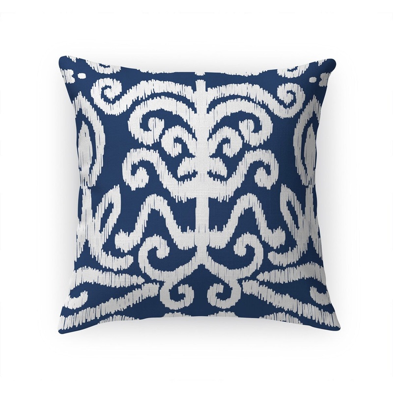 BETHANY BOHO NAVY Linen Throw Pillow By Kavka Designs