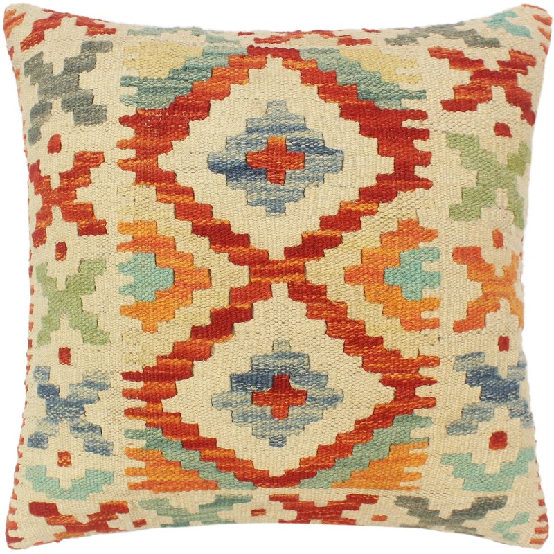 Shabby Chic Turkish Gonzalez Hand Woven Kilim Pillow