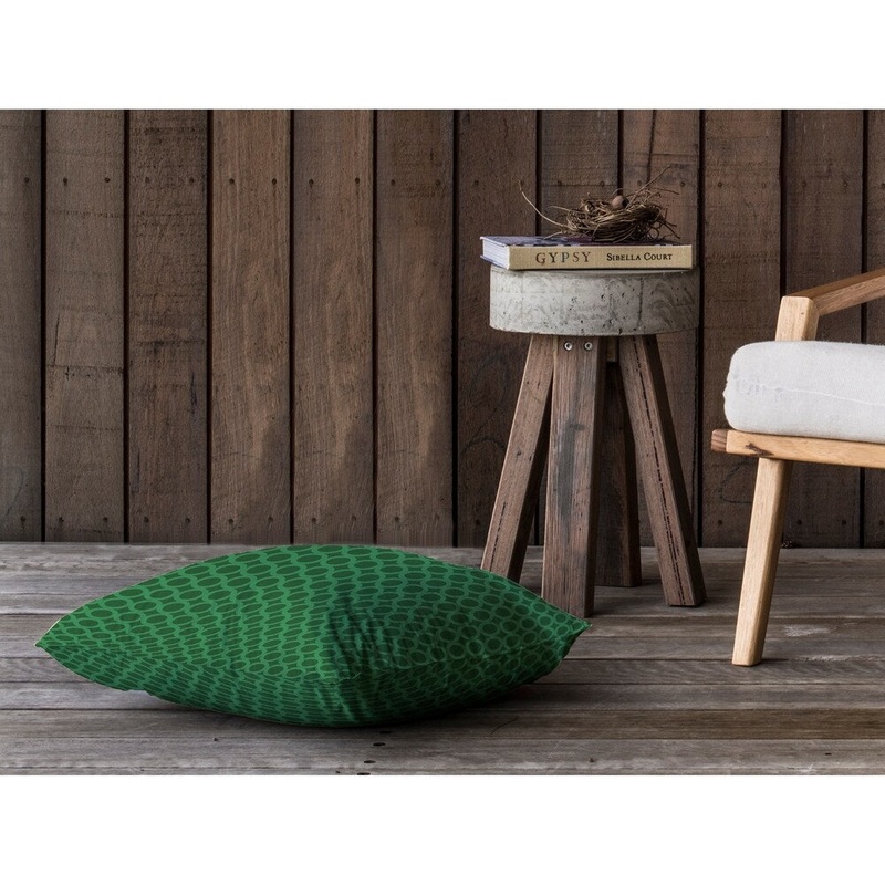 SIMPLE CIRCLES GREEN Floor Pillow By Kavka Designs