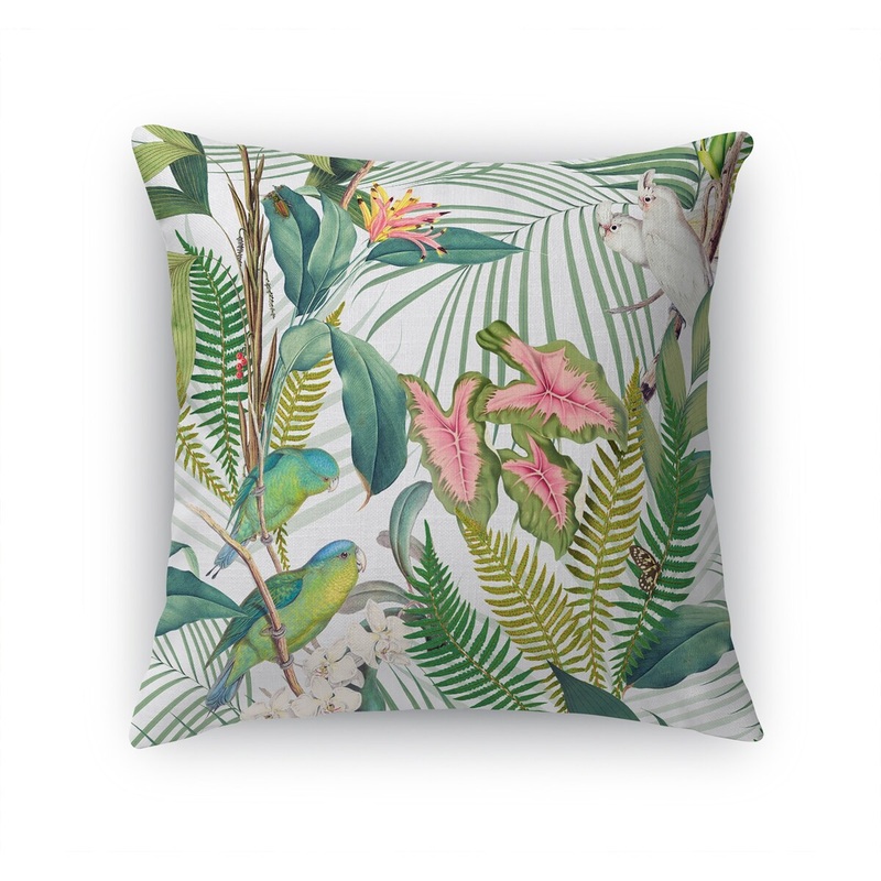 TROPICAL JUNGLE PASTEL Accent Pillow by Marina Gutierrez