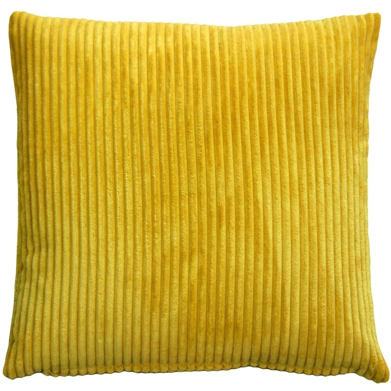 Wide Wale Corduroy 18x18 Throw Pillow with Polyfill Insert, Green