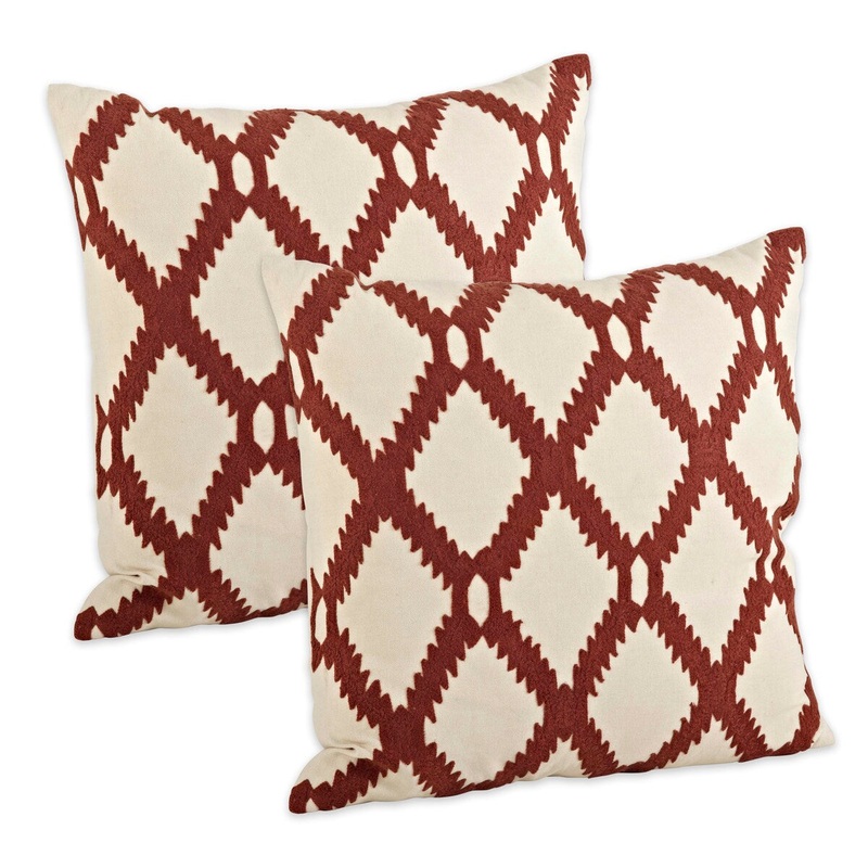 Ari Design Embroidered Pillow Cover (Set of 2)