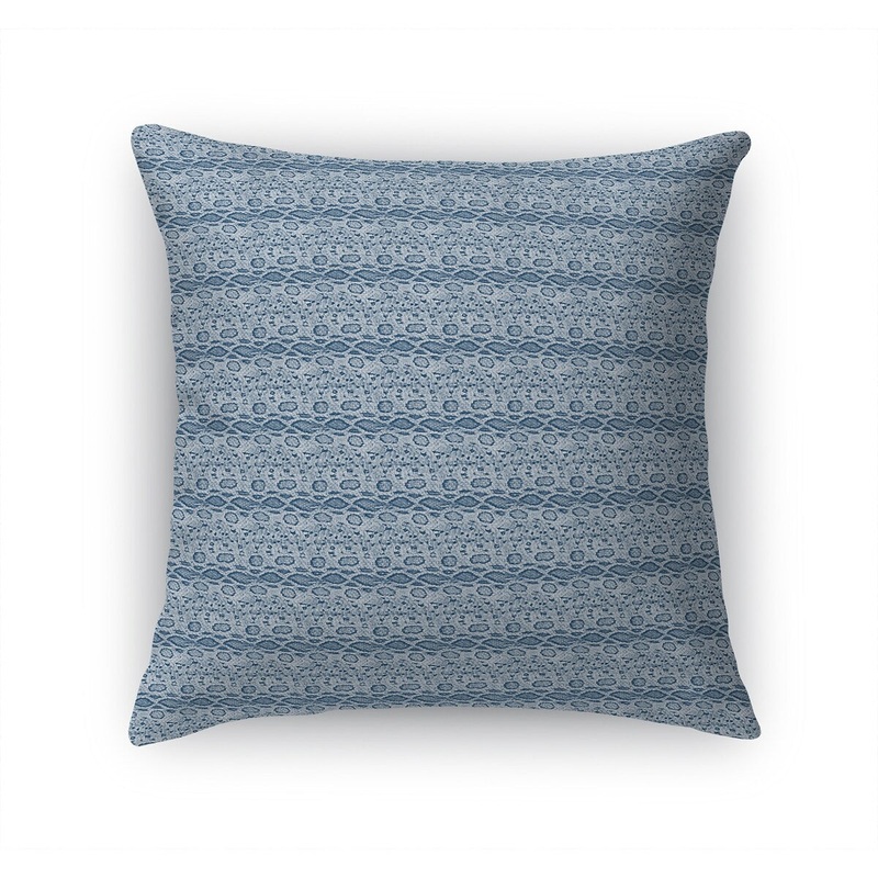 STRIPED SNAKE LIGHT BLUE Accent Pillow by Kavka Designs