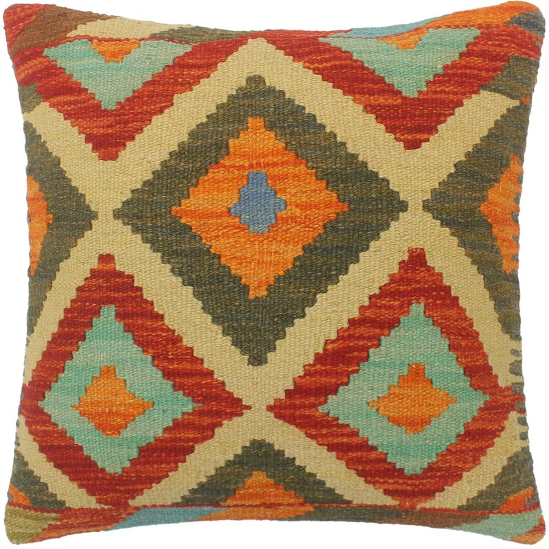 Tribal Turkish Paton Hand Woven Kilim Pillow