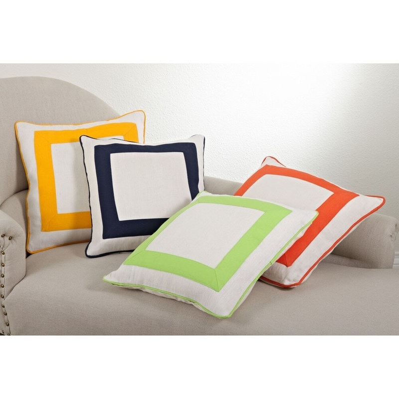 Banded Down Filled 18-inch Throw Pillow