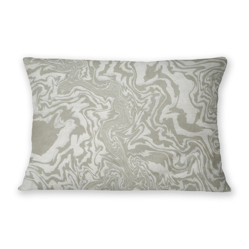 SUMINAGSHI JAGGED SAND Linen Throw Pillow By Nancy Green