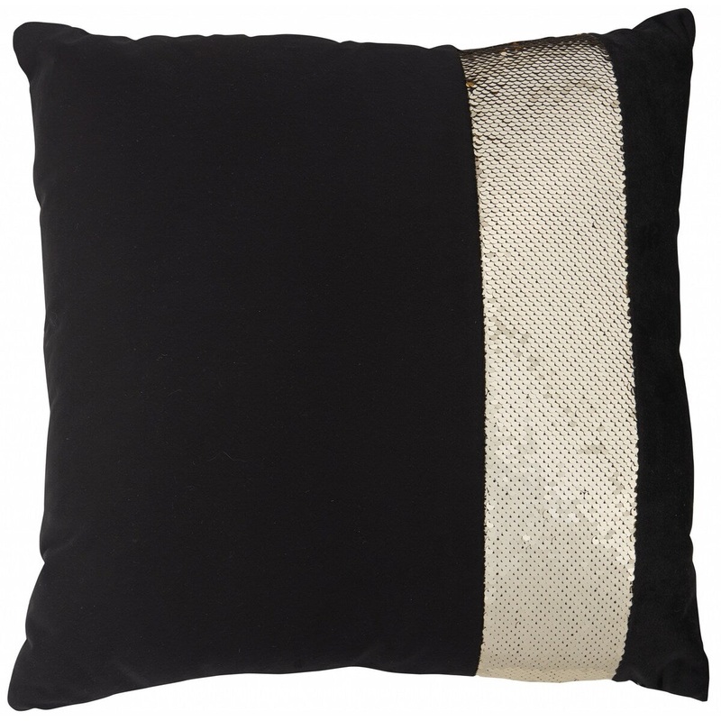 Throw Pillow with Sequin Stripe