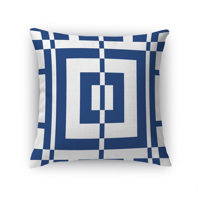 AMAZE CLASSIC BLUE & WHITE Accent Pillow By Jackie Reynolds