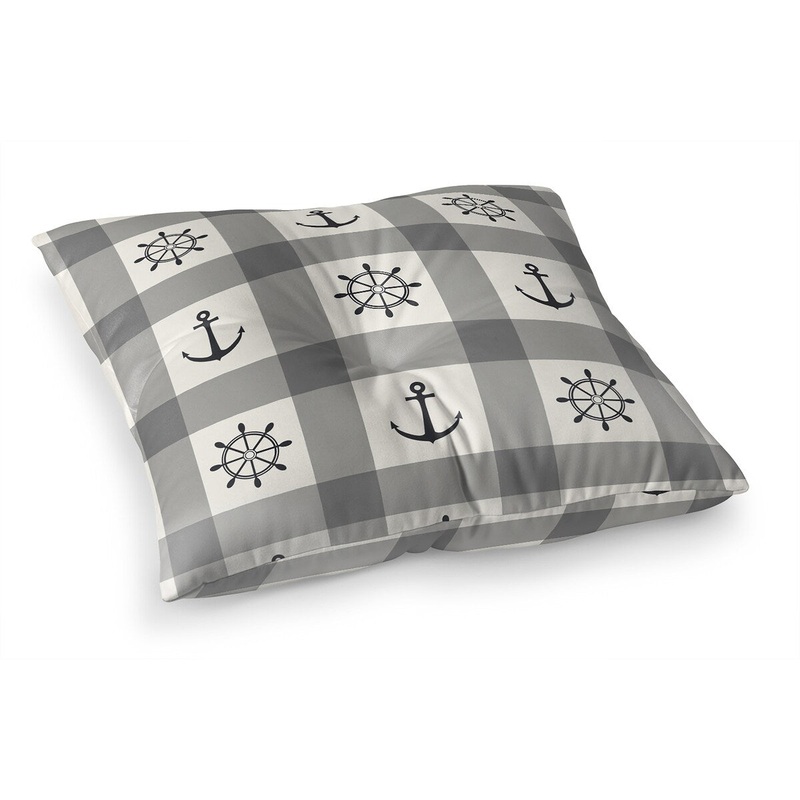 ANCHOR GALORE GREY Floor Pillow By Kavka Designs