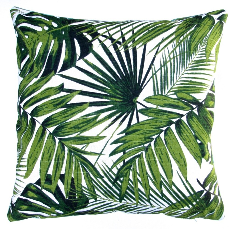 Artisan Pillows 18-inch Tropical Botanics Green Palm Leaf Throw Pillow