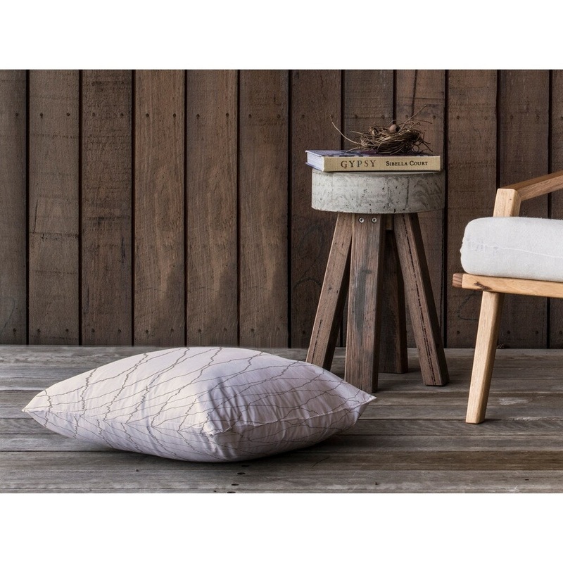 AZILAL DIAMOND WEAVE NATURAL Floor Pillow By Kavka Designs