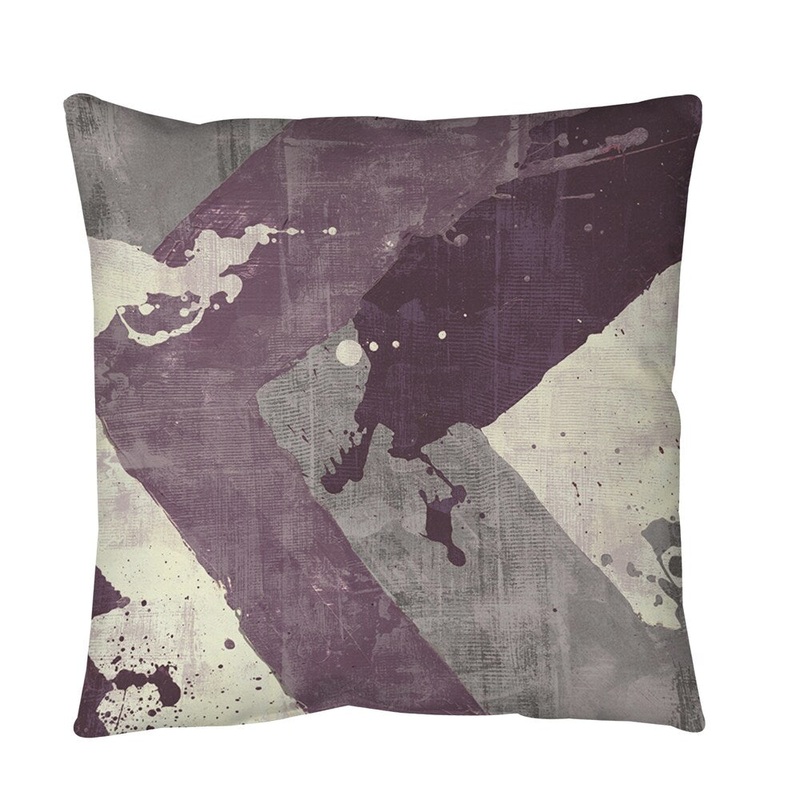 Splatter No 1 Purple Throw or Floor Pillow