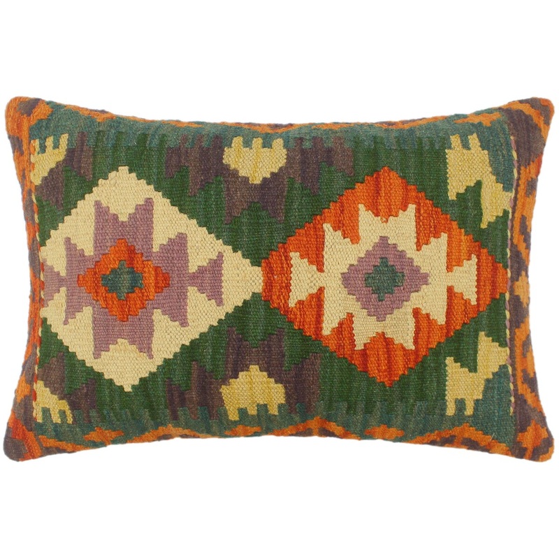 Turkish Bohemian Adamson Hand Woven Kilim Pillow