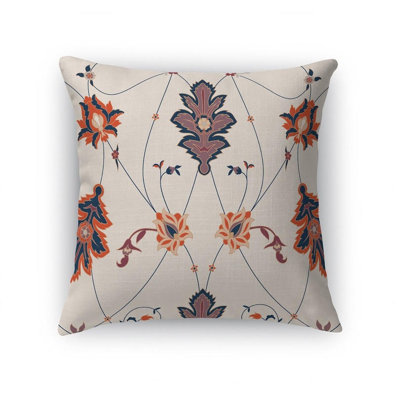 BABYLON IVORY & BLUE Accent Pillow by Marina Gutierrez