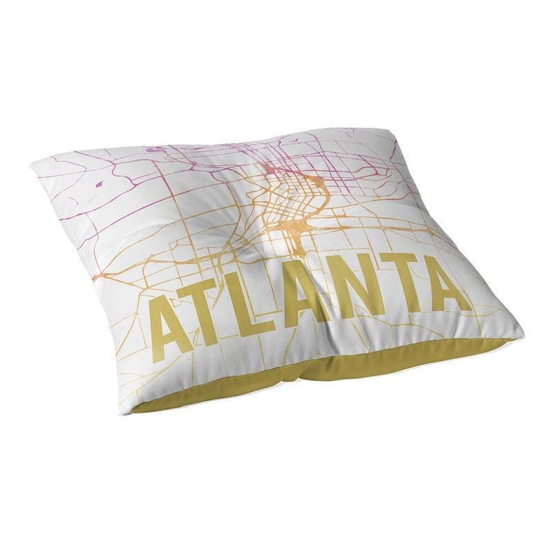 Atlanta Pink Sunset Front Floor Pillow