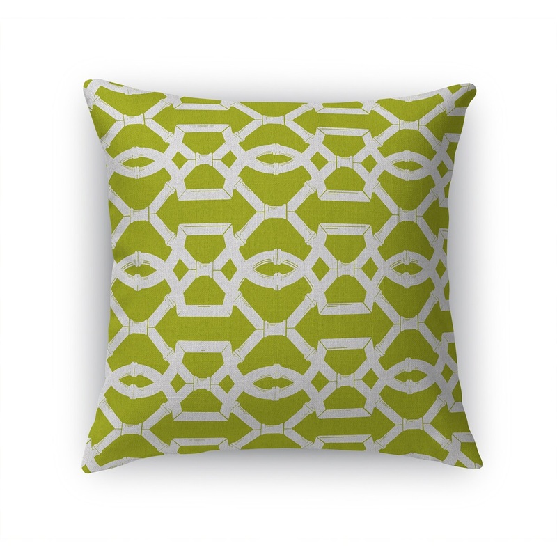 BAMBOO LATTICE CHARTREUSE Accent Pillow by Kavka Designs