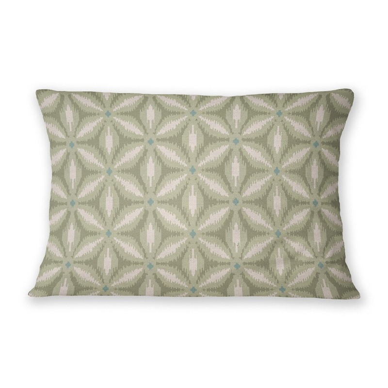 SKETCH A DAISY SAGE Linen Throw Pillow By Jenny Lund