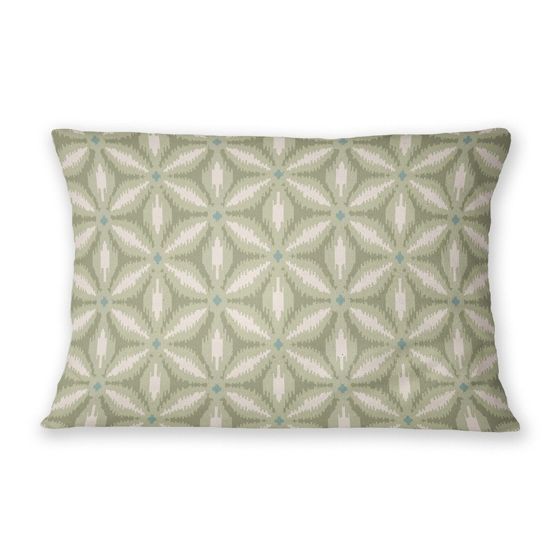 SKETCH A DAISY SAGE Lumbar Pillow By Jenny Lund