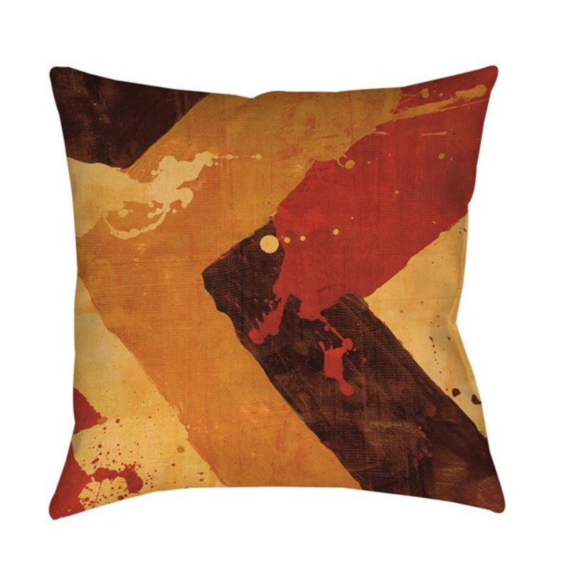 Splatter Red Indoor/ Outdoor Throw Pillow