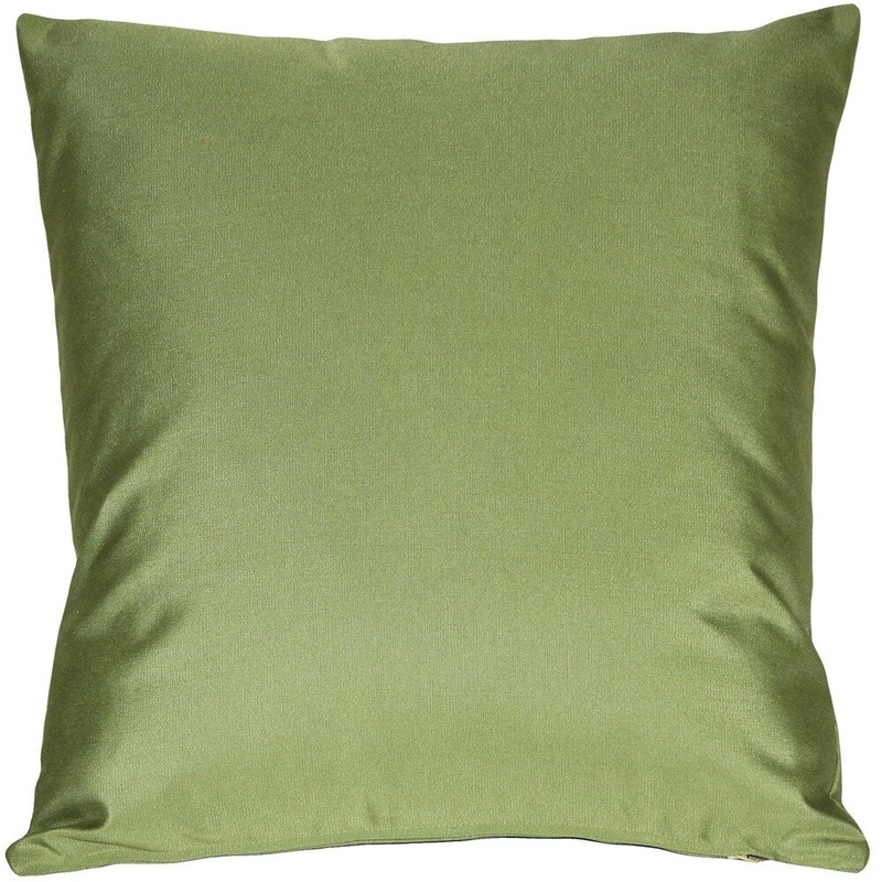 Sunbrella 20x20 Outdoor Throw Pillow with Polyfill Insert, Peridot Green